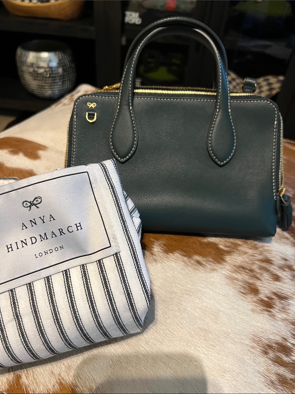 Anya Hindmarch Small Wedge Crossbody Kelp Color